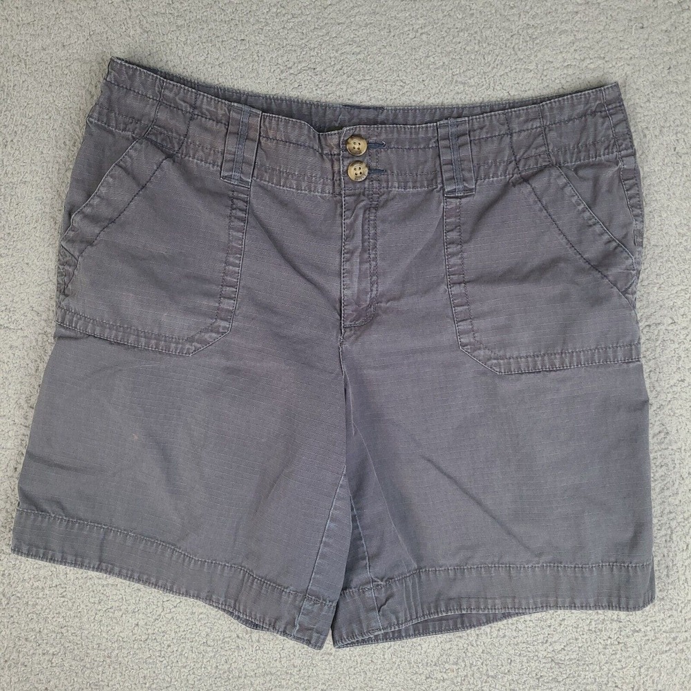 Eddie Bauer Shorts Womens Size 14 Gray Casual Cotton 35 Waist
